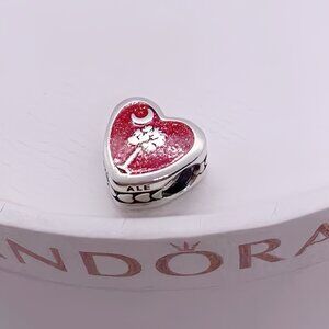 Pandora Charleston SC Exclusive Dangle Charm outh Carolina Flag Pendant S925